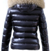  Stylish Hooded Collar Fur Design Black Cotton Parkas