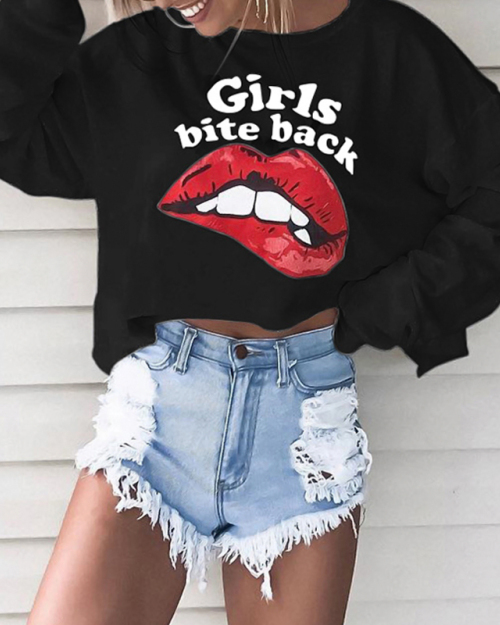 Euramerican Round Neck Printed Black Polyester Pullovers Euramerican Round Neck Printed Black Polyester Pullovers