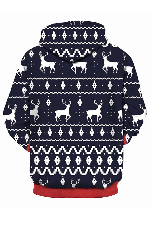  Leisure Long Sleeves Printed Polyester Hoodies