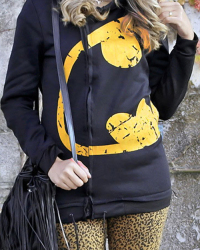 Print Vibe Zipper Design Black Hoodie Print Vibe Zipper Design Black Hoodie