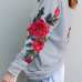 Watching Me Fall One Shoulder Roses Hoodie Watching Me Fall One Shoulder Roses Hoodie