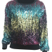 Euramerican Round Neck Sequined Decorative Polyester Hoodies Euramerican Round Neck Sequined Decorative Polyester Hoodies