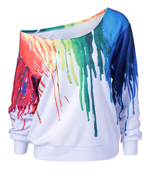 Leisure Long Sleeves Asymmetrical White Cotton Blends Pullovers Leisure Long Sleeves Asymmetrical White Cotton Blends Pullovers