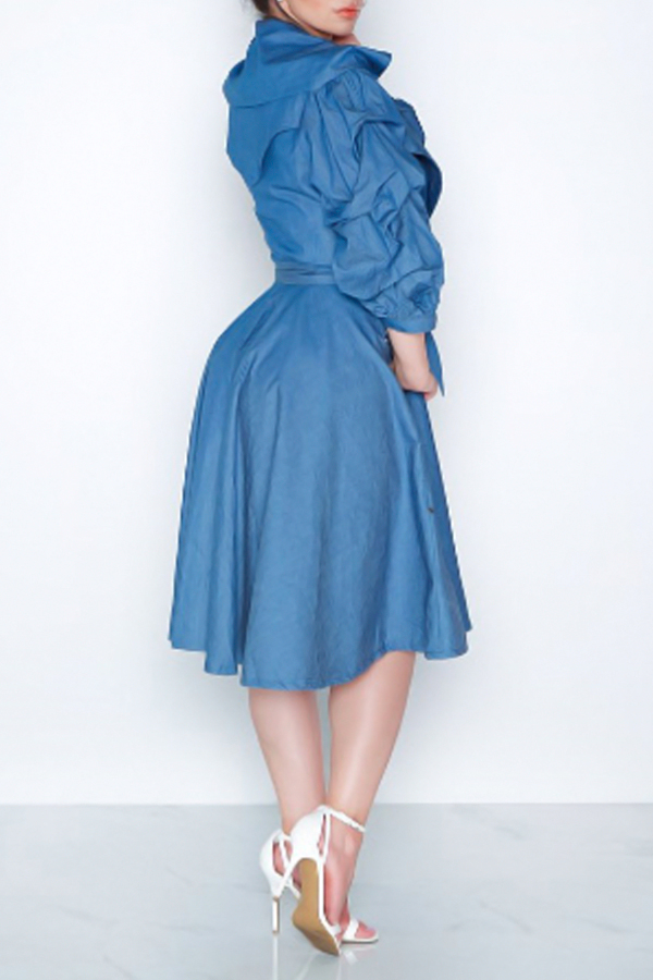  Polyester Turndown Collar Long Sleeve  Long Trench Coats