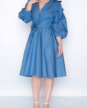  Polyester Turndown Collar Long Sleeve  Long Trench Coats