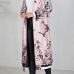 Euramerican Round Neck Printed Pink Polyester Trench Coats Euramerican Round Neck Printed Pink Polyester Trench Coats