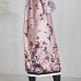 Euramerican Round Neck Printed Pink Polyester Trench Coats Euramerican Round Neck Printed Pink Polyester Trench Coats