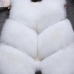 Euramerican V Neck Fur Design White Waistcoats Euramerican V Neck Fur Design White Waistcoats