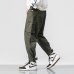 2019 Men Multi-pocket Elastic Waist Design Harem Pant Street Punk Hip Hop Red Casual Trousers Joggers Male Army Cargo Pants 5XL