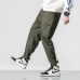 2019 Men Multi-pocket Elastic Waist Design Harem Pant Street Punk Hip Hop Red Casual Trousers Joggers Male Army Cargo Pants 5XL