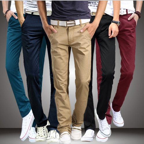 2019 Spring Summer New Casual Pants Men Cotton Slim Fit Chinos Fashion Trousers Male Brand Clothing Plus Size 8 colour C43