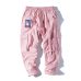 Aelfric Eden Men Joggers Hip Hop Harem Streetwear Pants Ribbons Letter Embroidery Casual Trousers Popular Pink Cargo Pants UR45