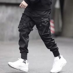 April MOMO 2019  Men Multi-pocket Harem Hip Pop Pants Trousers Streetwear Sweatpants Hombre Male Casual Fashion Cargo Pants Men