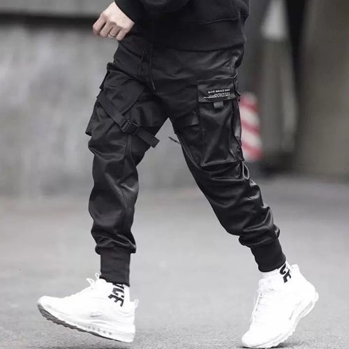 April MOMO 2019  Men Multi-pocket Harem Hip Pop Pants Trousers Streetwear Sweatpants Hombre Male Casual Fashion Cargo Pants Men