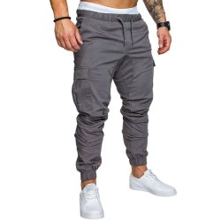 Autumn Men Pants Hip Hop Harem Joggers Pants 2019 New Male Trousers Mens Joggers Solid Multi-pocket Pants Sweatpants M-4XL