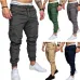 Brand Male New Fashion 2018 Slim Solid Color Pocket Decoration Men Casual Pants Man Trousers Designer Mens Joggers