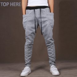 Casual Men Pants Unique Big Pocket Hip Hop Harem Pants Quality Outwear Sweatpants Casual Mens Joggers TOP HERE Men's Trousers