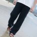 Faroonee New High quality Men's Summer Casual Pants Natural Cotton Linen Trousers White Linen Elastic Waist Straight Man's Pants