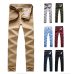 Fashion Men Business Casual Pants Cotton Slim Straight Trousers Spring Summer Long Pants -MX8