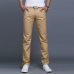 Fashion Men Business Casual Pants Cotton Slim Straight Trousers Spring Summer Long Pants -MX8