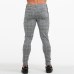 Gingtto Mens Chinos Slim Fit Skinny Pants For Men Chino Trousers Plaid Design Fashion Grey With Stripe at Side zm353