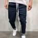 Hot Men's Sweatpants Side Stripe Hip  Track Pants Street Wear Skinny  Sweatpants Elastic Waist Male Casual Trousers 3XL