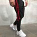 Hot Men's Sweatpants Side Stripe Hip  Track Pants Street Wear Skinny  Sweatpants Elastic Waist Male Casual Trousers 3XL