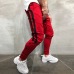 Hot Men's Sweatpants Side Stripe Hip  Track Pants Street Wear Skinny  Sweatpants Elastic Waist Male Casual Trousers 3XL