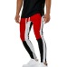 Hot Men's Sweatpants Side Stripe Hip  Track Pants Street Wear Skinny  Sweatpants Elastic Waist Male Casual Trousers 3XL