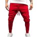 Hot Men's Sweatpants Side Stripe Hip  Track Pants Street Wear Skinny  Sweatpants Elastic Waist Male Casual Trousers 3XL