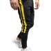 Hot Men's Sweatpants Side Stripe Hip  Track Pants Street Wear Skinny  Sweatpants Elastic Waist Male Casual Trousers 3XL