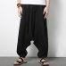 INCERUN Plus Size 5XL Men's Pants Harem Hiphop Loose Wide Pant Cotton Big Drop Crotch Joggers Dance Trousers Male Clothing