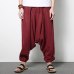 INCERUN Plus Size 5XL Men's Pants Harem Hiphop Loose Wide Pant Cotton Big Drop Crotch Joggers Dance Trousers Male Clothing