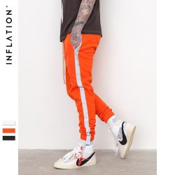 INFLATION Striped Reflective Pant Mens 2019 Hip Hop Casual Joggers Sweatpants Trousers Male Street Fashion Mens Trousers 8407S