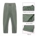 Linen Pants Trousers Mens Summer Casual Elastic Waist Loose Male Solid Straight Pants Plus Size 3XL Beachwear joggers sweatpants