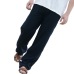 Litthing New Top quality Men's Summer Casual Pants Natural Cotton Linen Trousers White Linen Elastic Waist Straight Men's Pant