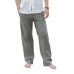 Litthing New Top quality Men's Summer Casual Pants Natural Cotton Linen Trousers White Linen Elastic Waist Straight Men's Pant