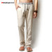 Men Pants Linen Drawstring Flax Pants Straight Full Length solid Linen Cotton Home Men's Trousers Fashion Pants Linen Size M-3XL