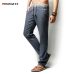 Men Pants Linen Drawstring Flax Pants Straight Full Length solid Linen Cotton Home Men's Trousers Fashion Pants Linen Size M-3XL