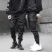 Men Ribbons Color Block Black Pocket Cargo Pants 2019 Harem Joggers Harajuku Sweatpant Hip Hop Trousers