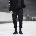 Men Ribbons Color Block Black Pocket Cargo Pants 2019 Harem Joggers Harajuku Sweatpant Hip Hop Trousers