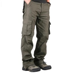 Men's Cargo Pants Casual Multi Pockets Military Tactical Pants Men Outwear Streetwear Army Straight Slacks Long Trousers Clothes