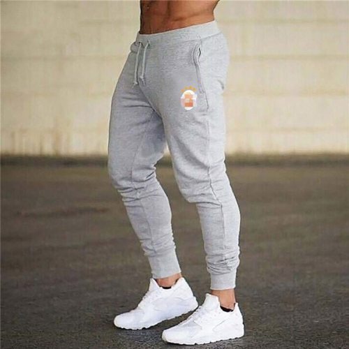 Mens Joggers Casual Pants Fitness Men Sportswear Tracksuit Bottoms Skinny Sweatpants Trousers gray Gyms Jogger Track Pants