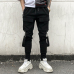 NEW Hot Side Pockets Pencil Pants Mens Hip Hop Patchwork Cargo Ripped Sweatpants Joggers Trousers Male Fashion Full Length Pants