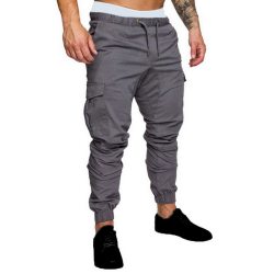 Oeak Men Pants Hip  Joggers Pants 2019 New Male Trousers Men Solid Multi-pocket Pants Sweatpants