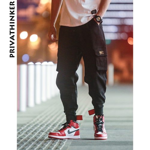 Privathinker Cargo Pants Men 2018 Mens Streetwear Joogers Pants Black Sweatpant Male Hiphop Autumn Pockets Trousers Overalls