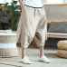 Sinicism 5XL Men's Wild Crotch Harem Pants Summer Baggy Pure Cotton Trousers Plus Size Male Wild-leg Loose Pants Drawstring