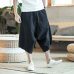 Sinicism 5XL Men's Wild Crotch Harem Pants Summer Baggy Pure Cotton Trousers Plus Size Male Wild-leg Loose Pants Drawstring