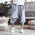 Sinicism 5XL Men's Wild Crotch Harem Pants Summer Baggy Pure Cotton Trousers Plus Size Male Wild-leg Loose Pants Drawstring