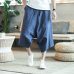 Sinicism 5XL Men's Wild Crotch Harem Pants Summer Baggy Pure Cotton Trousers Plus Size Male Wild-leg Loose Pants Drawstring